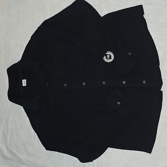 Victoria's Secret Pink Fleece Black Shacket XL - Picture 7 of 13